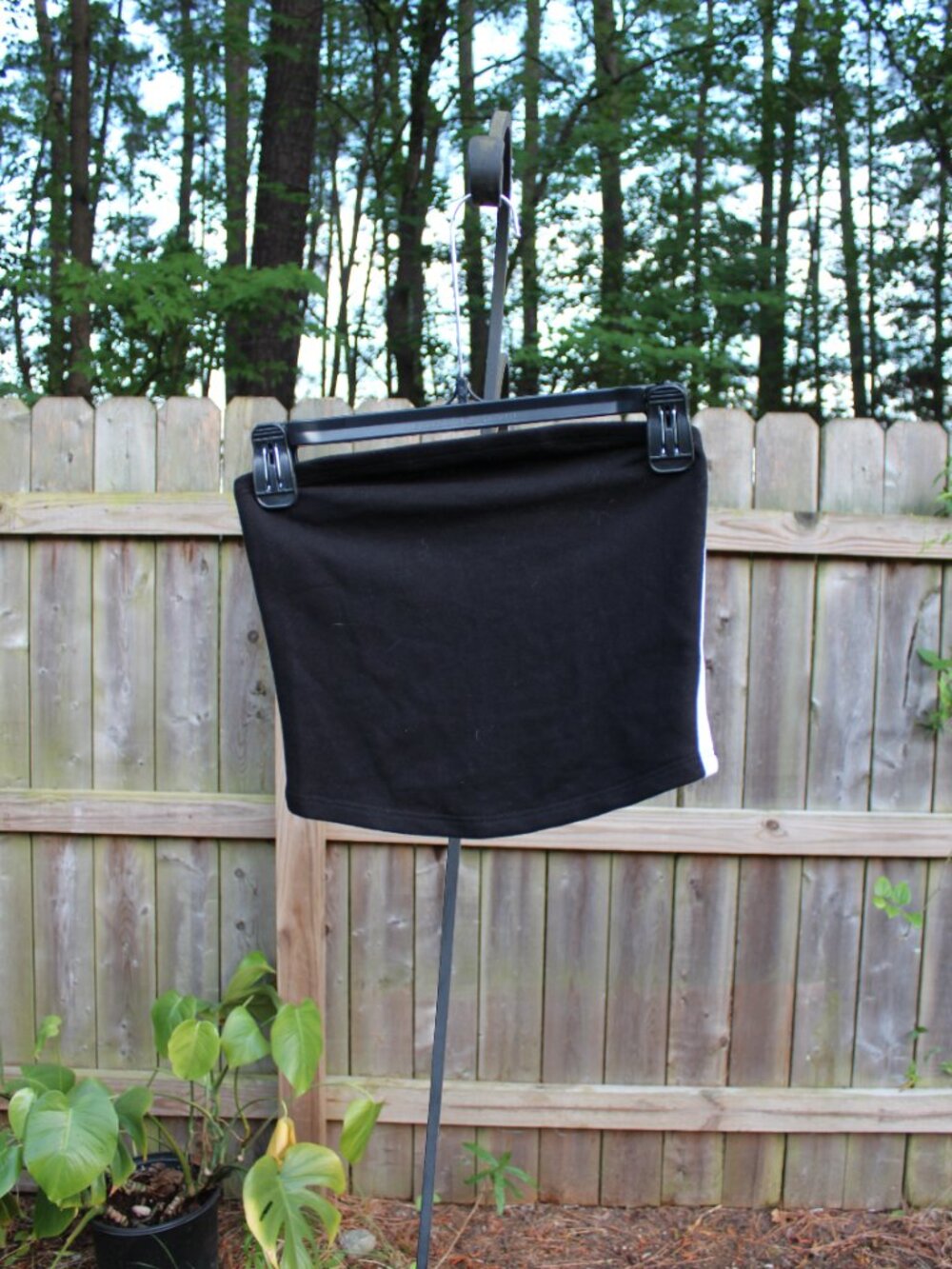 NWT No Boundaries Black Tube Top - Sporty Side Stripe
